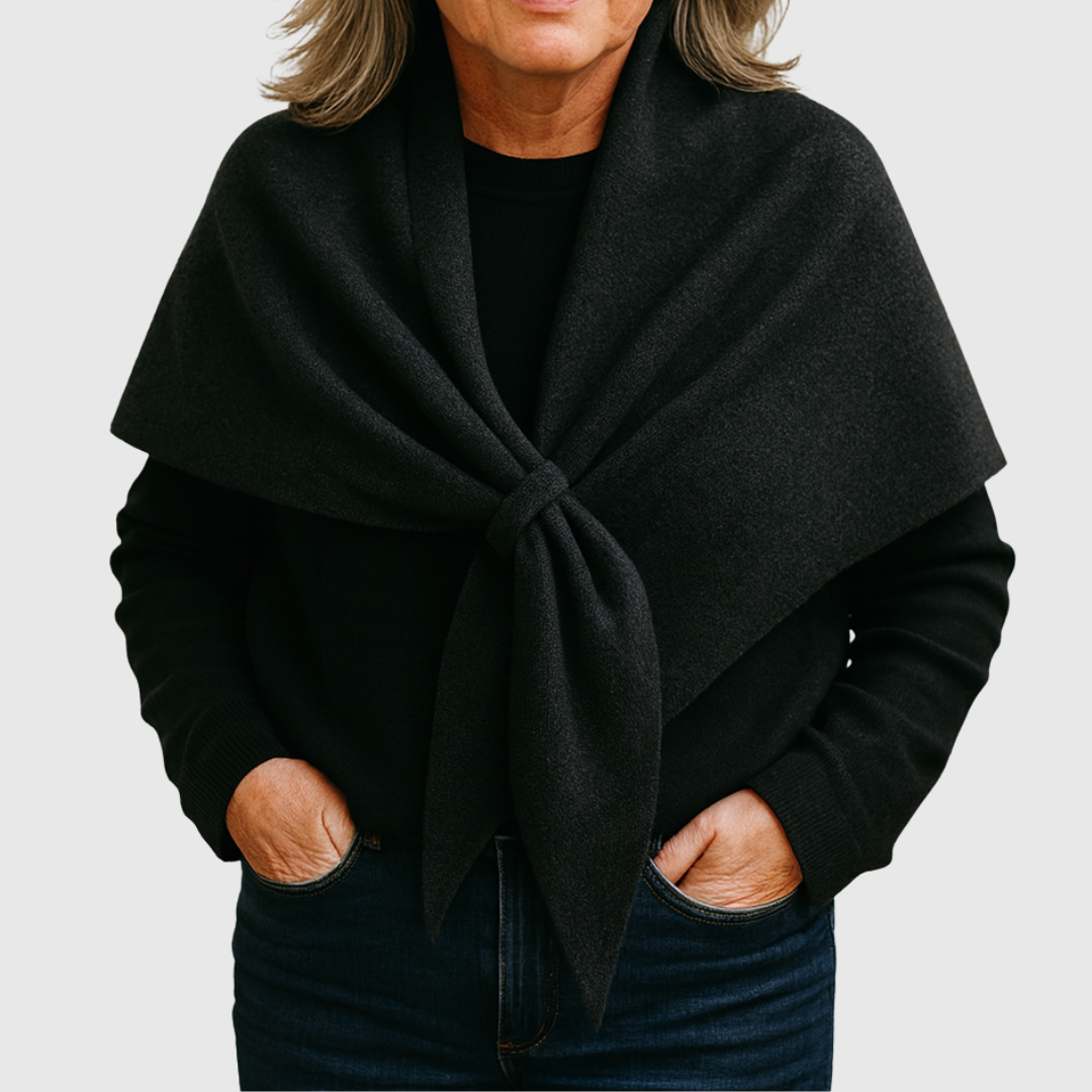 OLIVIA | PONCHO ENVOLVENTE DE PUNTO