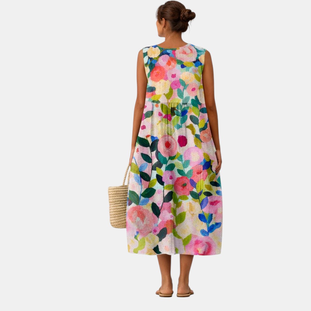 ANA | VESTIDO MIDI DE DIARIO