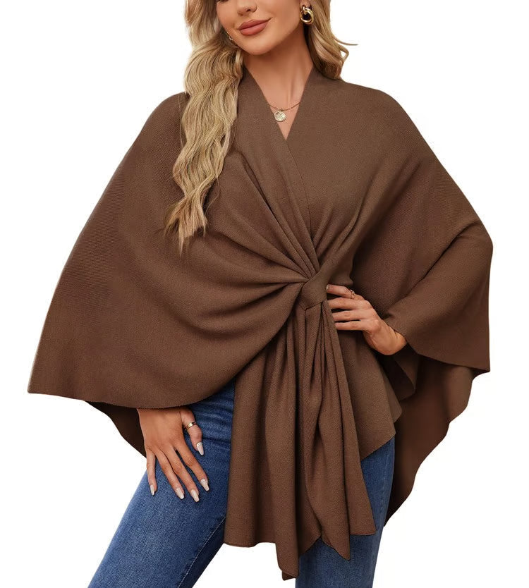 MEGAN | PONCHO DE MUJER ELEGANTE CON APERTURA FRONTAL