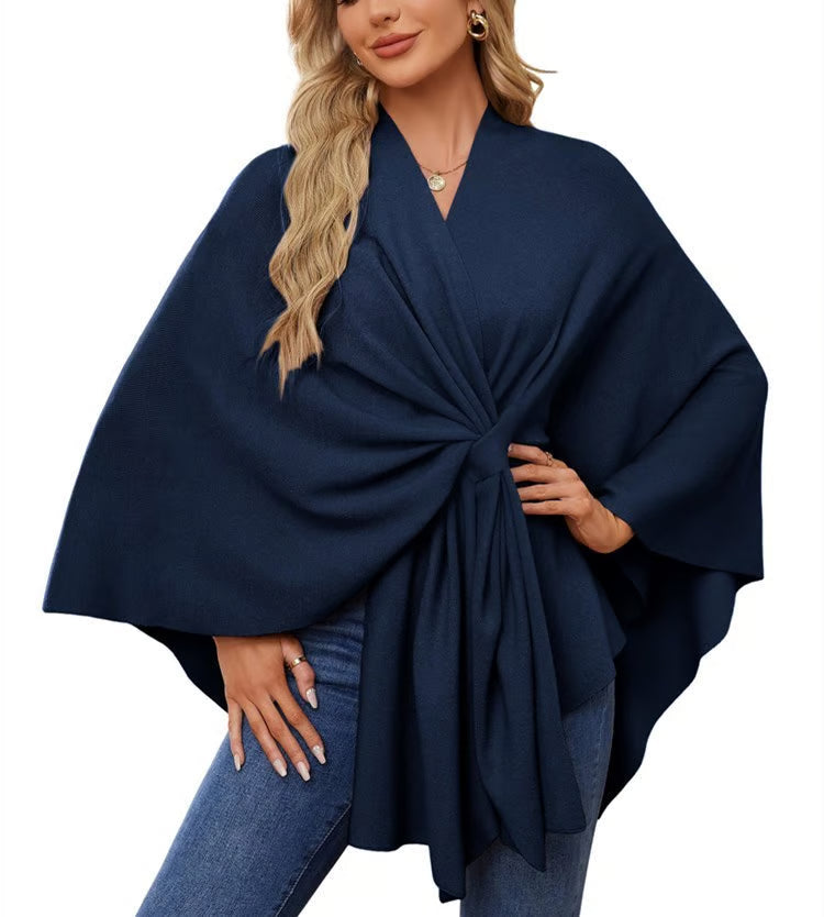 MEGAN | PONCHO DE MUJER ELEGANTE CON APERTURA FRONTAL