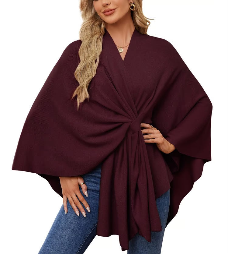 MEGAN | PONCHO DE MUJER ELEGANTE CON APERTURA FRONTAL