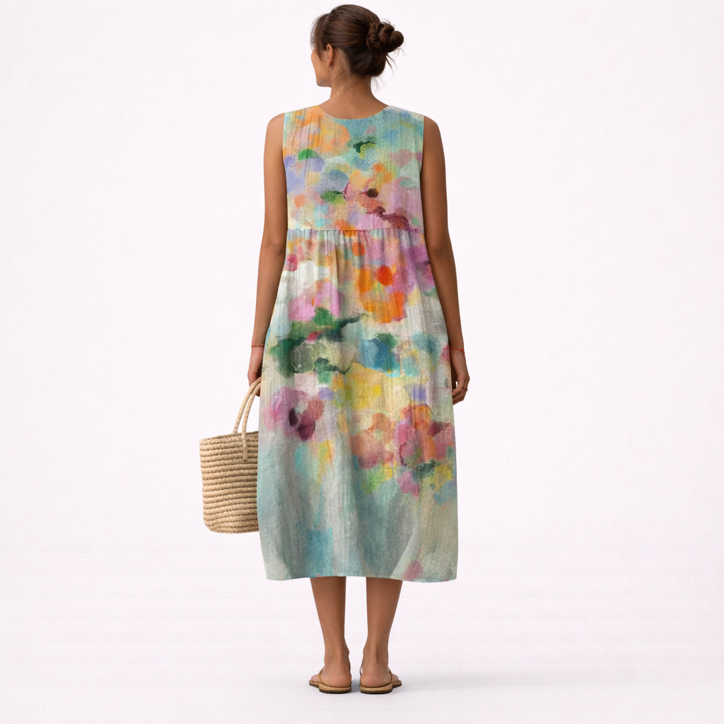 CARLA | VESTIDO MIDI ELEGANTE MULTICOLOR