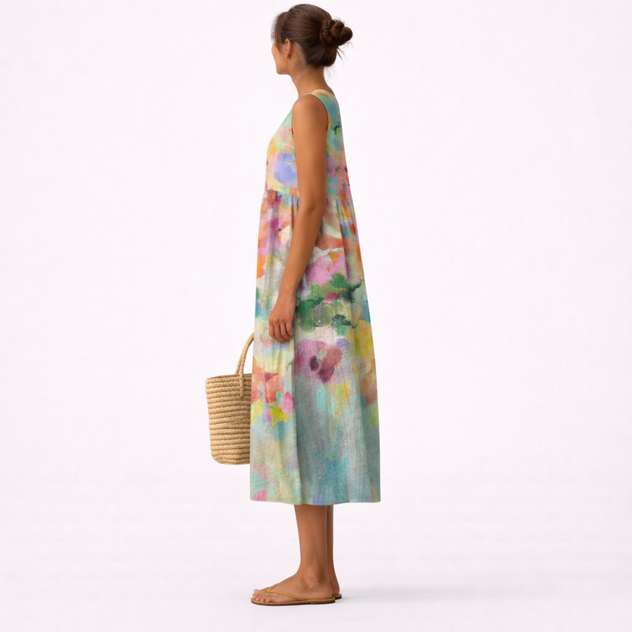 CARLA | VESTIDO MIDI ELEGANTE MULTICOLOR