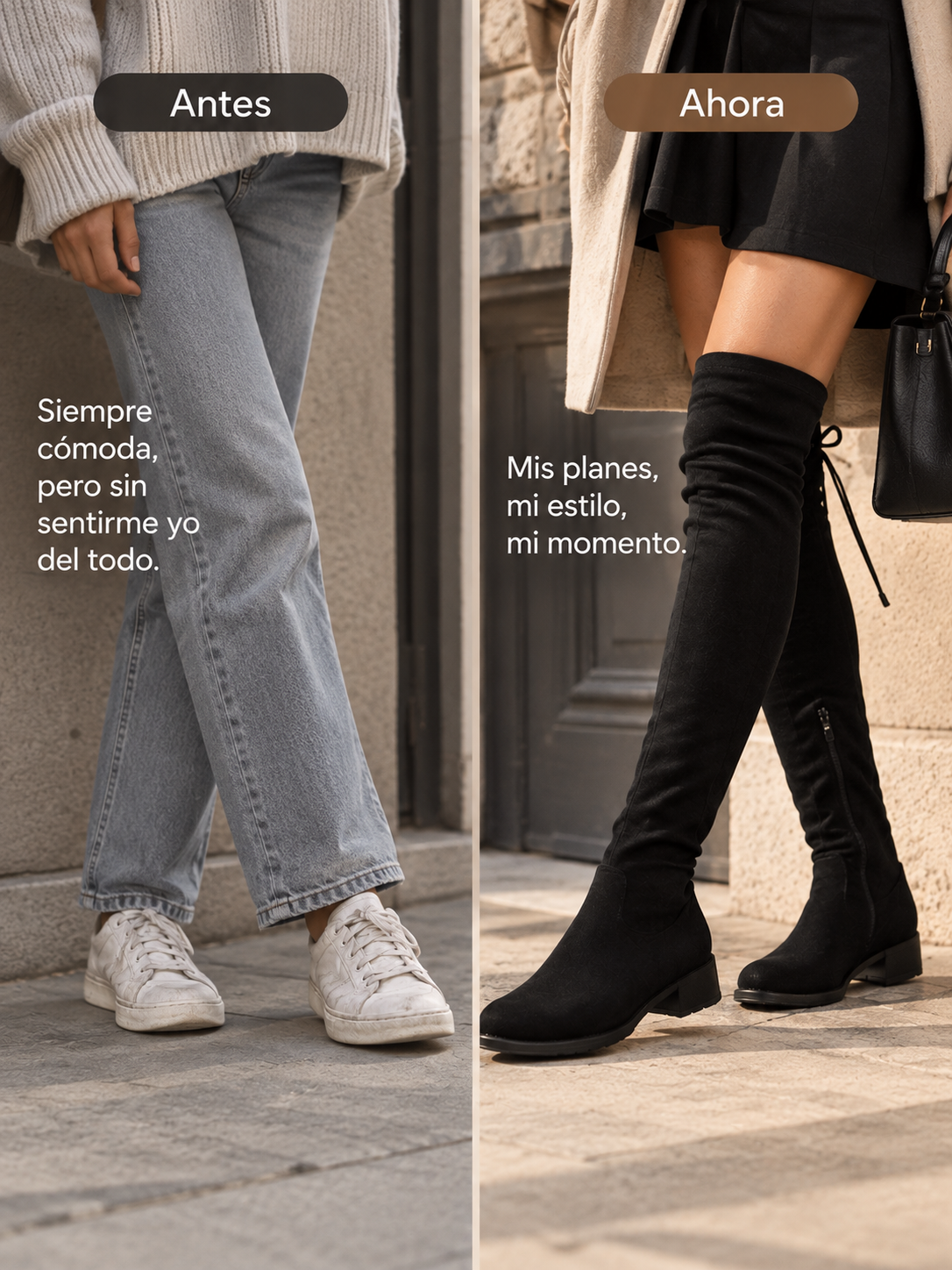 SENIA | BOTAS ALTAS DE ANTE CON CORDONES