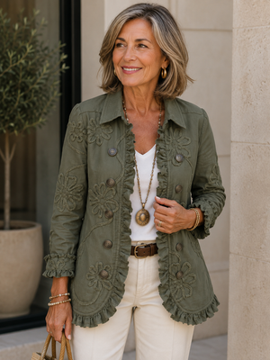 BEA | CHAQUETA BORDADA CON FLECOS ESTILO BOHO