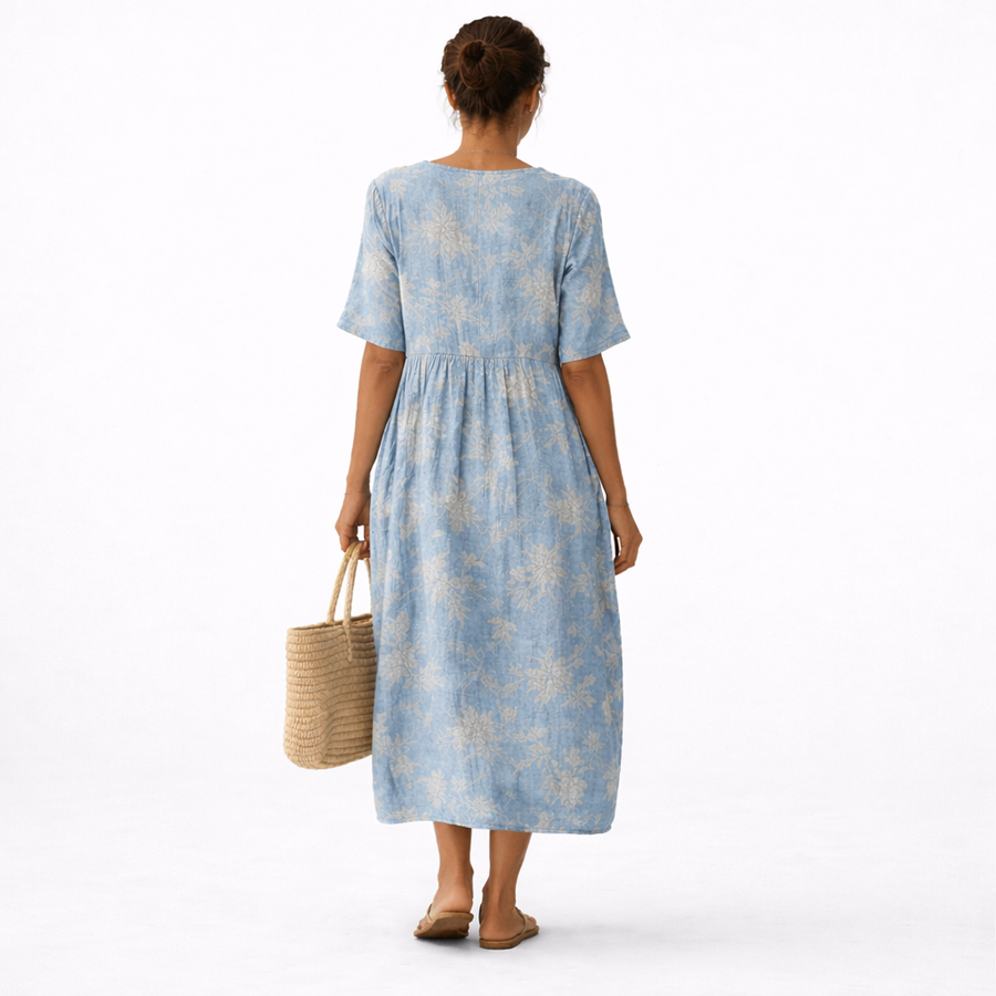 ALMA | VESTIDO ELEGANTE CON ESTAMPADO LAGUNA