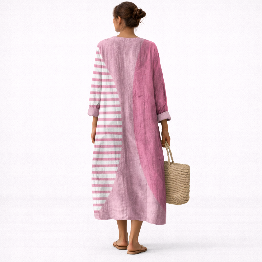 MAYA | VESTIDO MODERNO CON ESTAMPADO ABSTRACTO