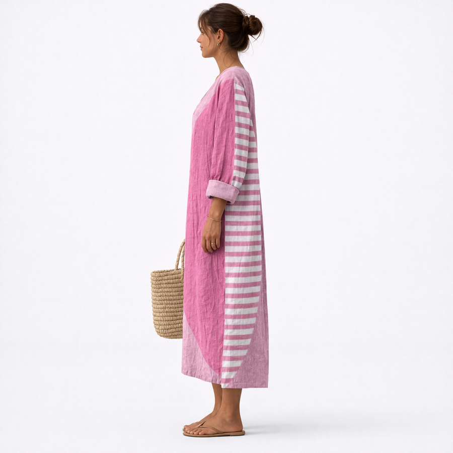 MAYA | VESTIDO MODERNO CON ESTAMPADO ABSTRACTO