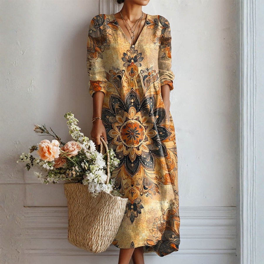 DORA | VESTIDO FLORAL CON ELEGANCIA NATURAL