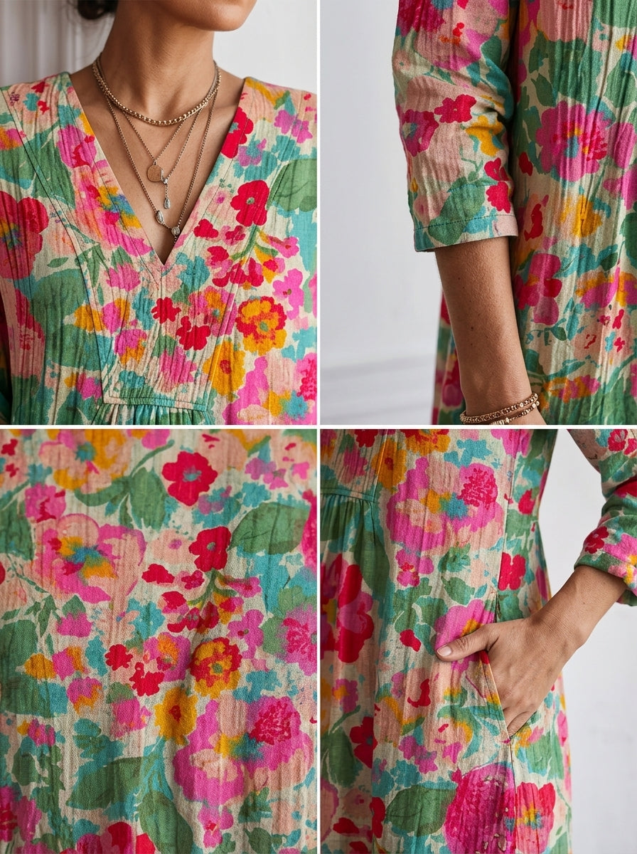 ROSA | VESTIDO ELEGANTE CON ESTAMPADO FLORAL