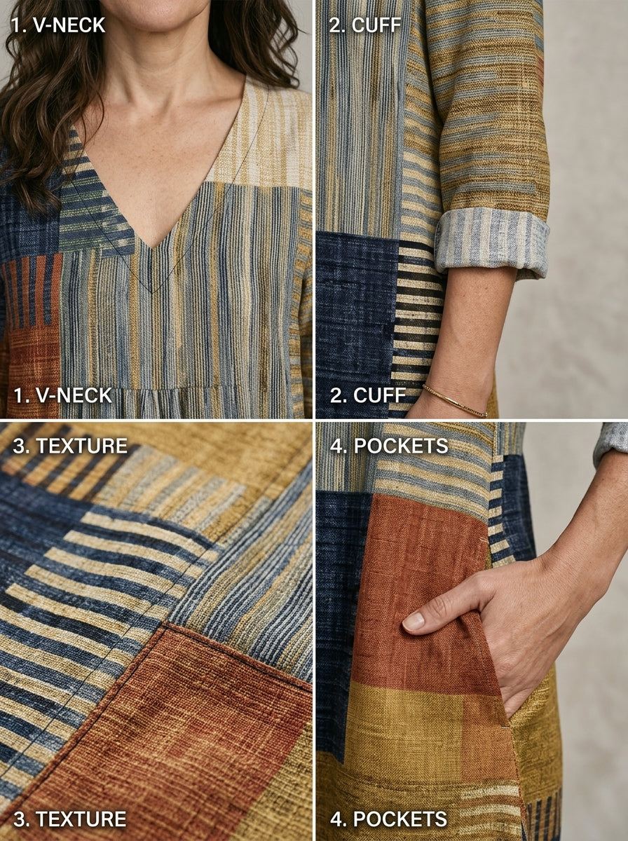 ANA | VESTIDO CON ESTAMPADO ABSTRACTO