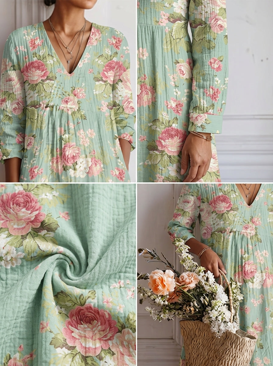 VILMA | VESTIDO CON ESTAMPADO FLORAL DELICADO