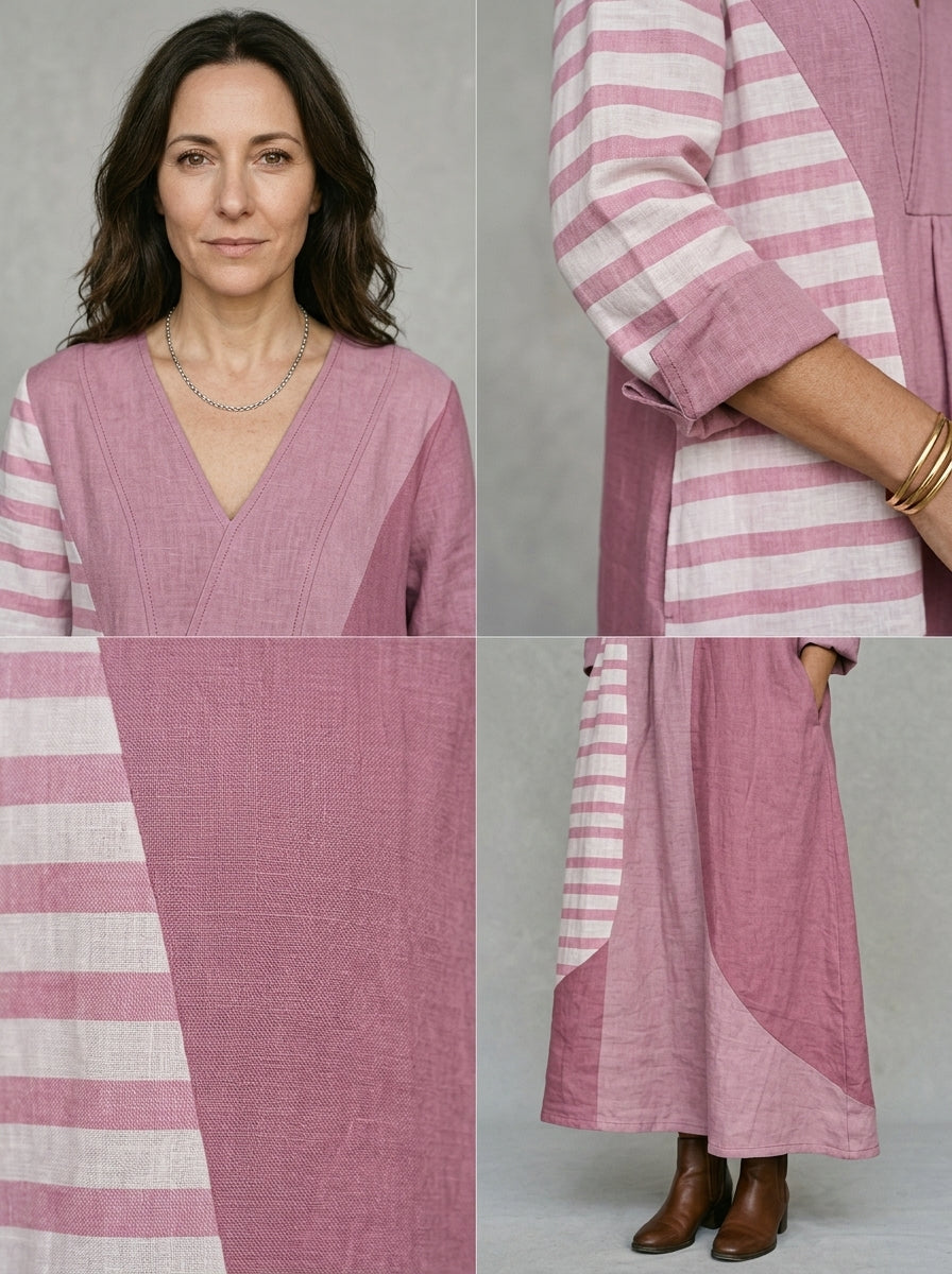 MAYA | VESTIDO MODERNO CON ESTAMPADO ABSTRACTO
