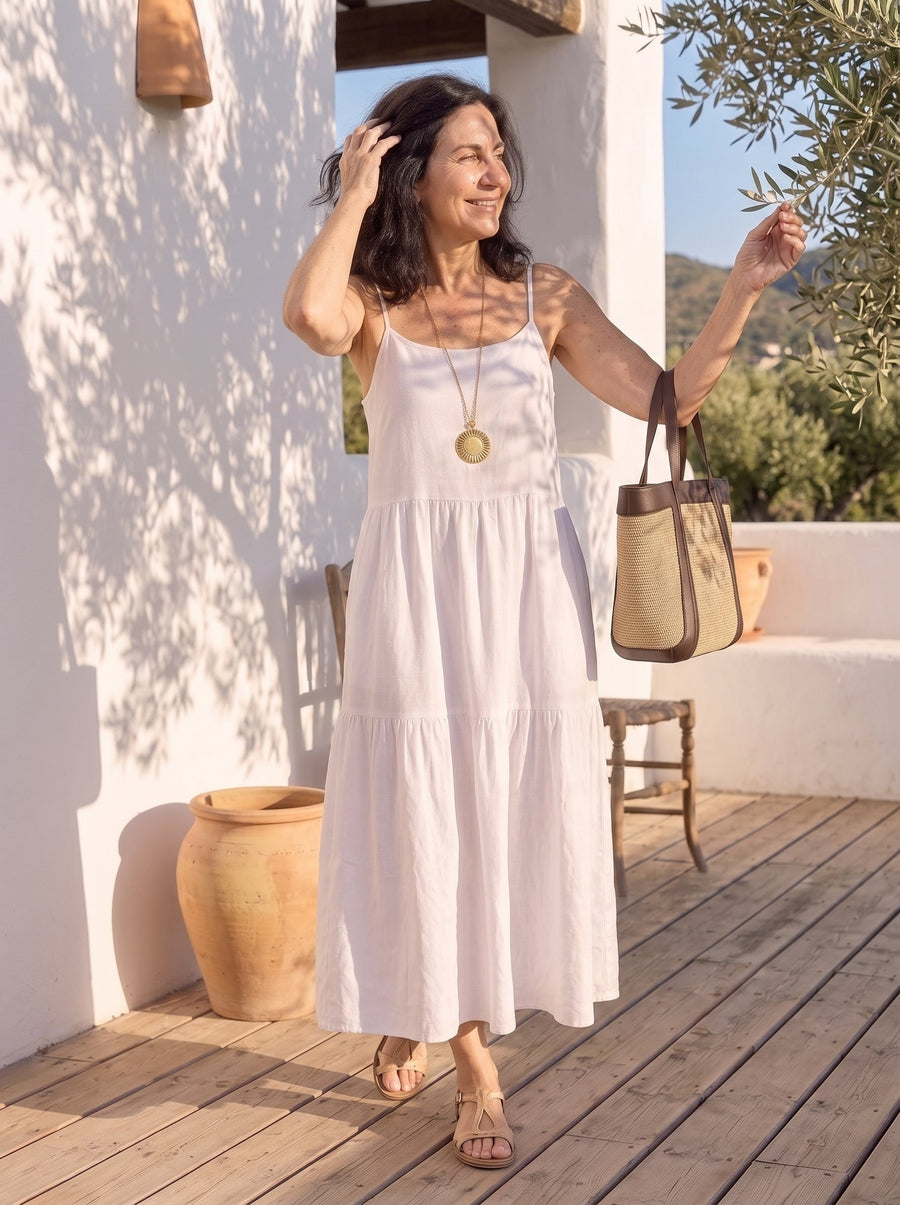 Victoria | Vestido holgado de lino
