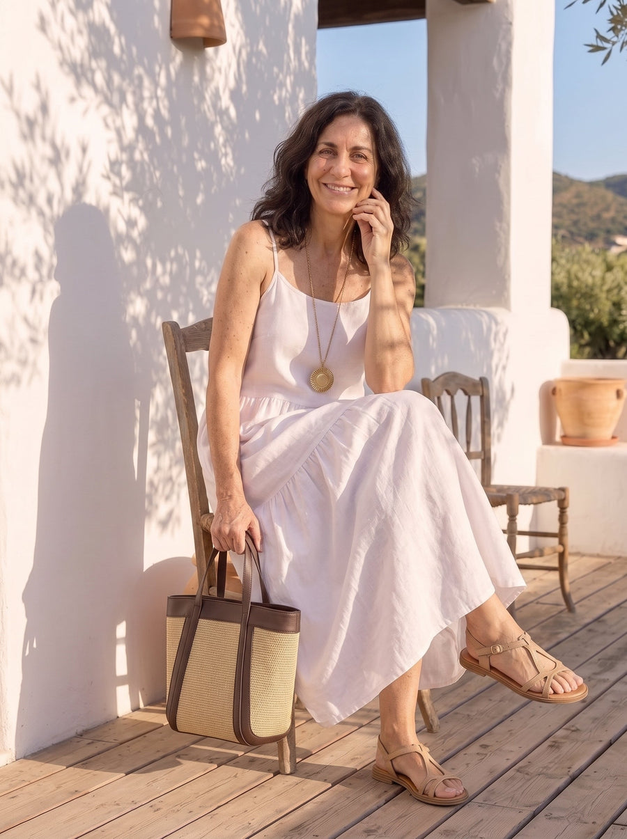 Victoria | Vestido holgado de lino