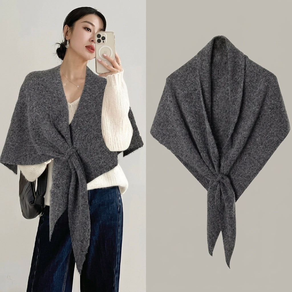 OLIVIA | PONCHO ENVOLVENTE DE PUNTO