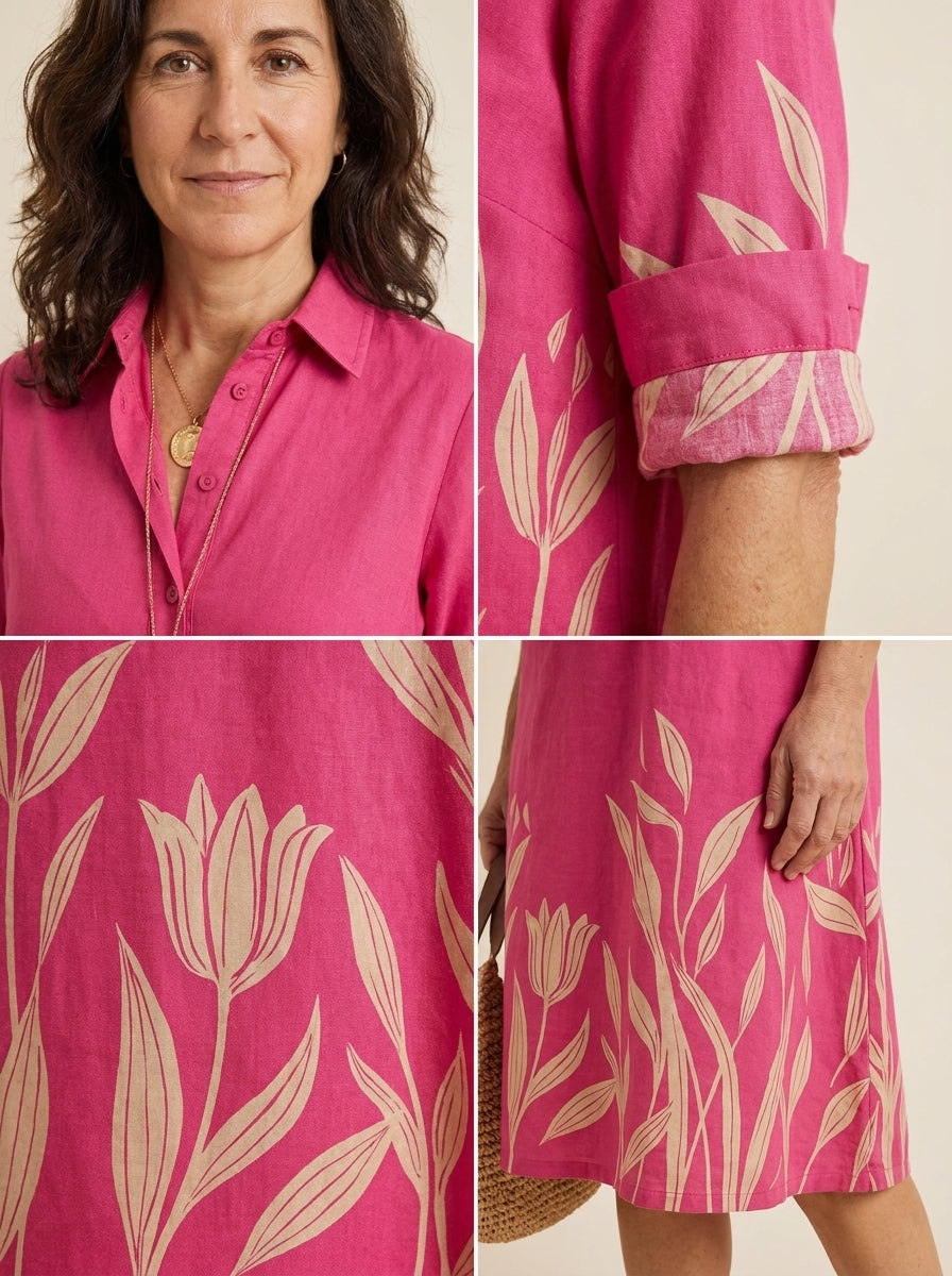GEORGIA | VESTIDO MIDI FLORAL RELAJADO