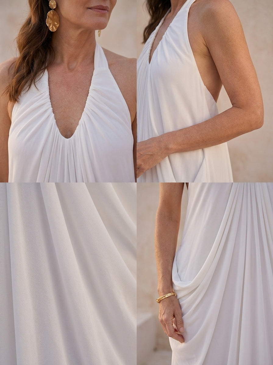DIANA | VESTIDO BLANCO DE ESTILO GRIEGO