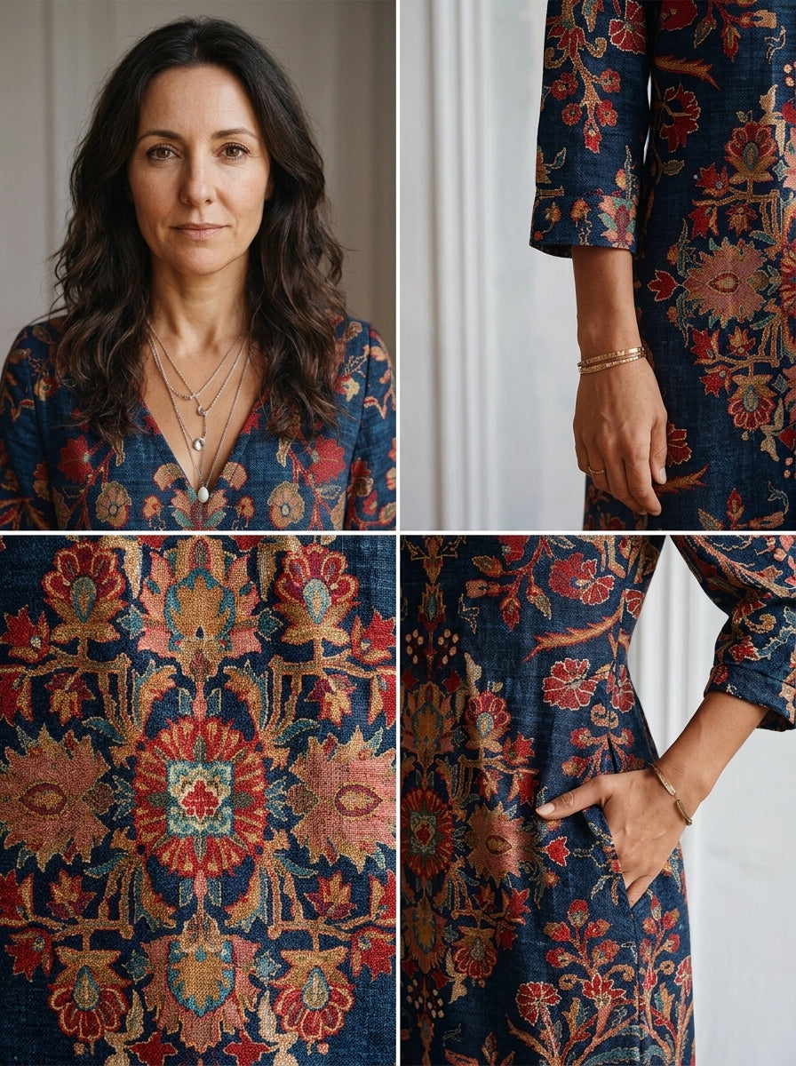 ADELA | VESTIDO CON ENCANTADOR ESTAMPADO FLORAL