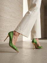 BIANCA | STILETTO D'ORSAY CON TACÓN DORADO
