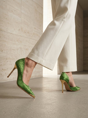 BIANCA | STILETTO D'ORSAY CON TACÓN DORADO