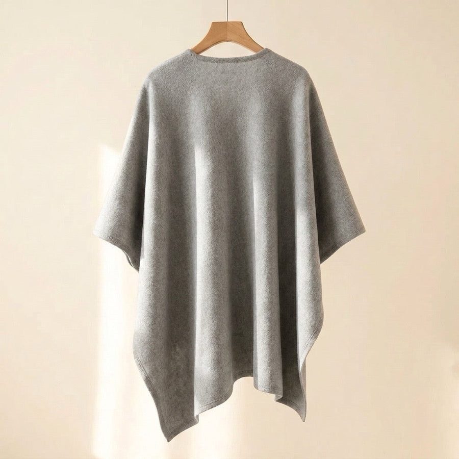 VALERIA | CAPA TIPO PONCHO DE PUNTO CON CINTURÓN