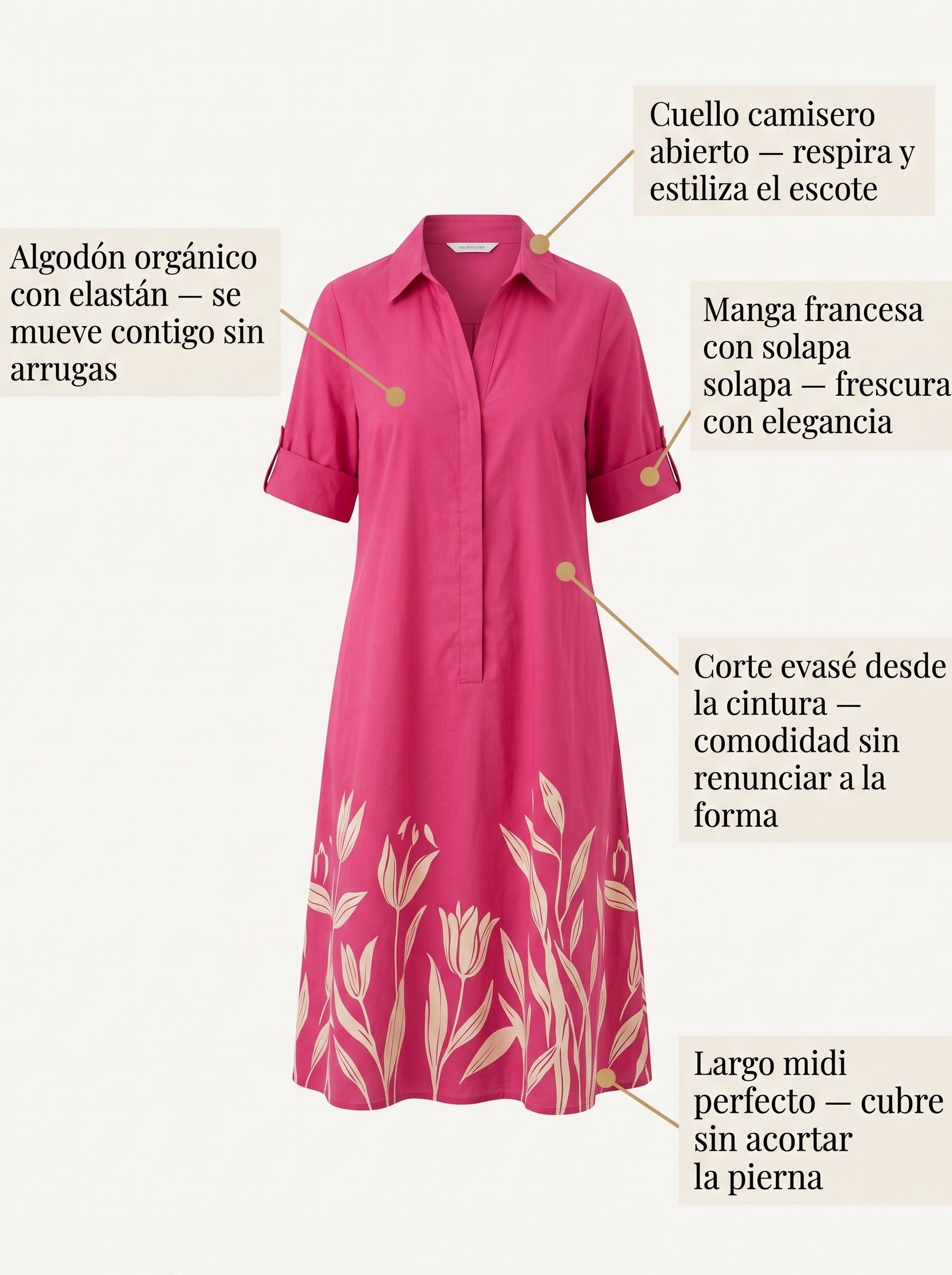 Gala | Comfortable Floral Midi Dress