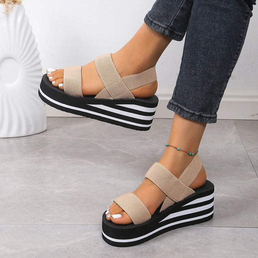Sandalia Isla | Cuña slingback ligera de verano