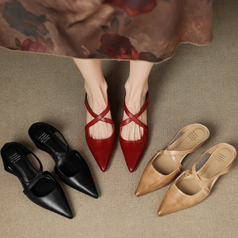 ALUNA | MULES DE MUJER DE PIEL GENUINA