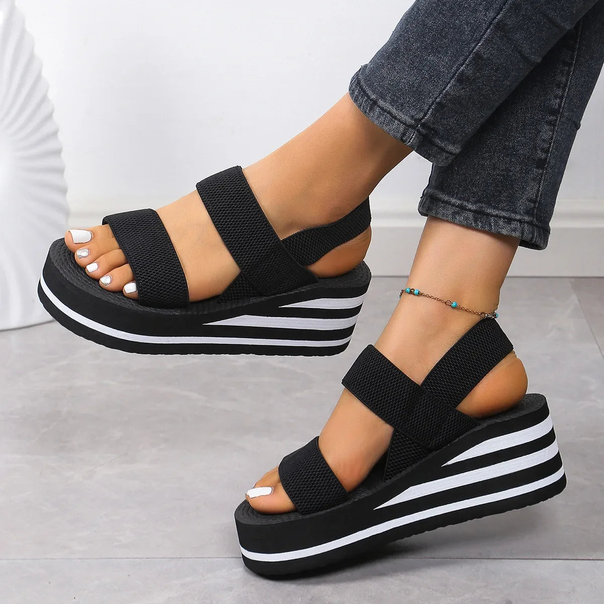 Sandalia Isla | Cuña slingback ligera de verano