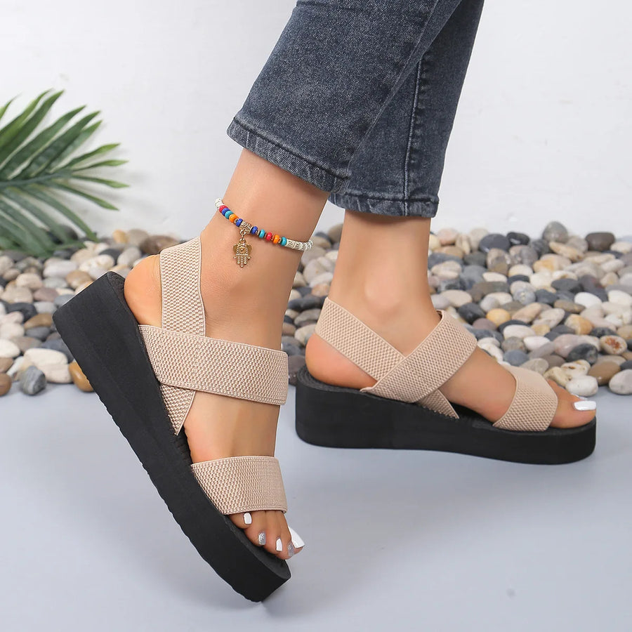 Sandalia Isla | Cuña slingback ligera de verano