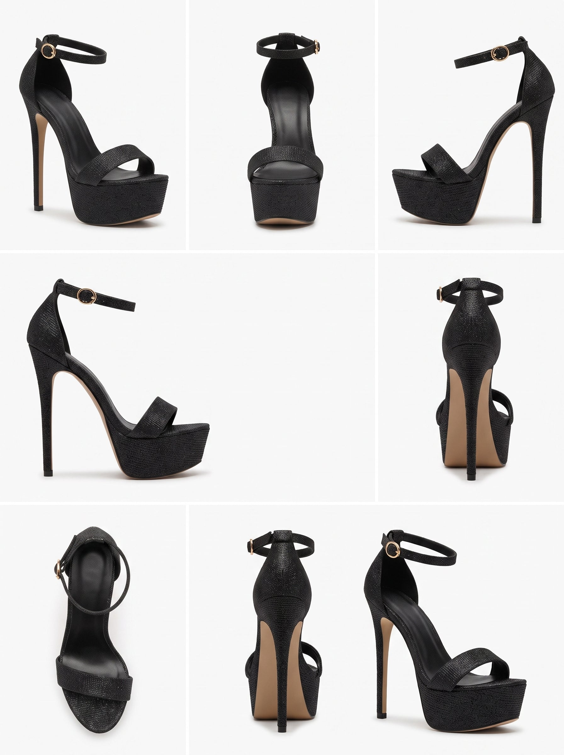 Liyke modelo pasarela sandalias de plataforma con lentejuelas para mujer Sexy punta abierta fiesta Nachtclub tacones de Stripper zapatos de baile de barra tamaño 34-46