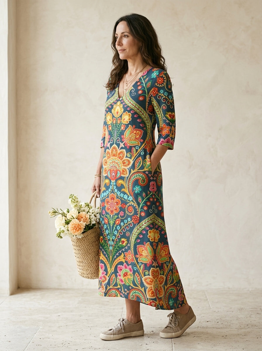 JILL | VESTIDO LARGO BOHEMIO