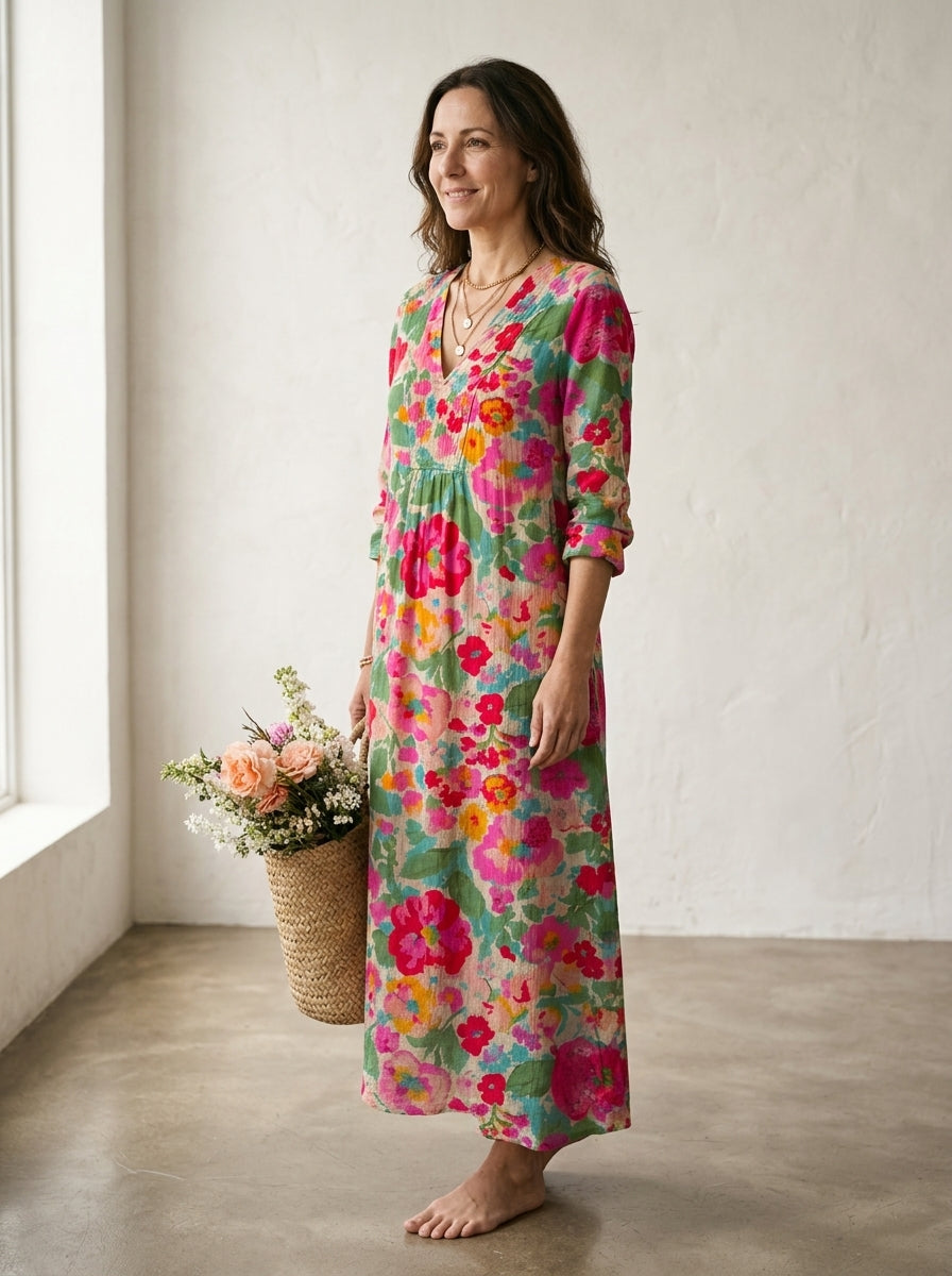 ROSA | VESTIDO ELEGANTE CON ESTAMPADO FLORAL