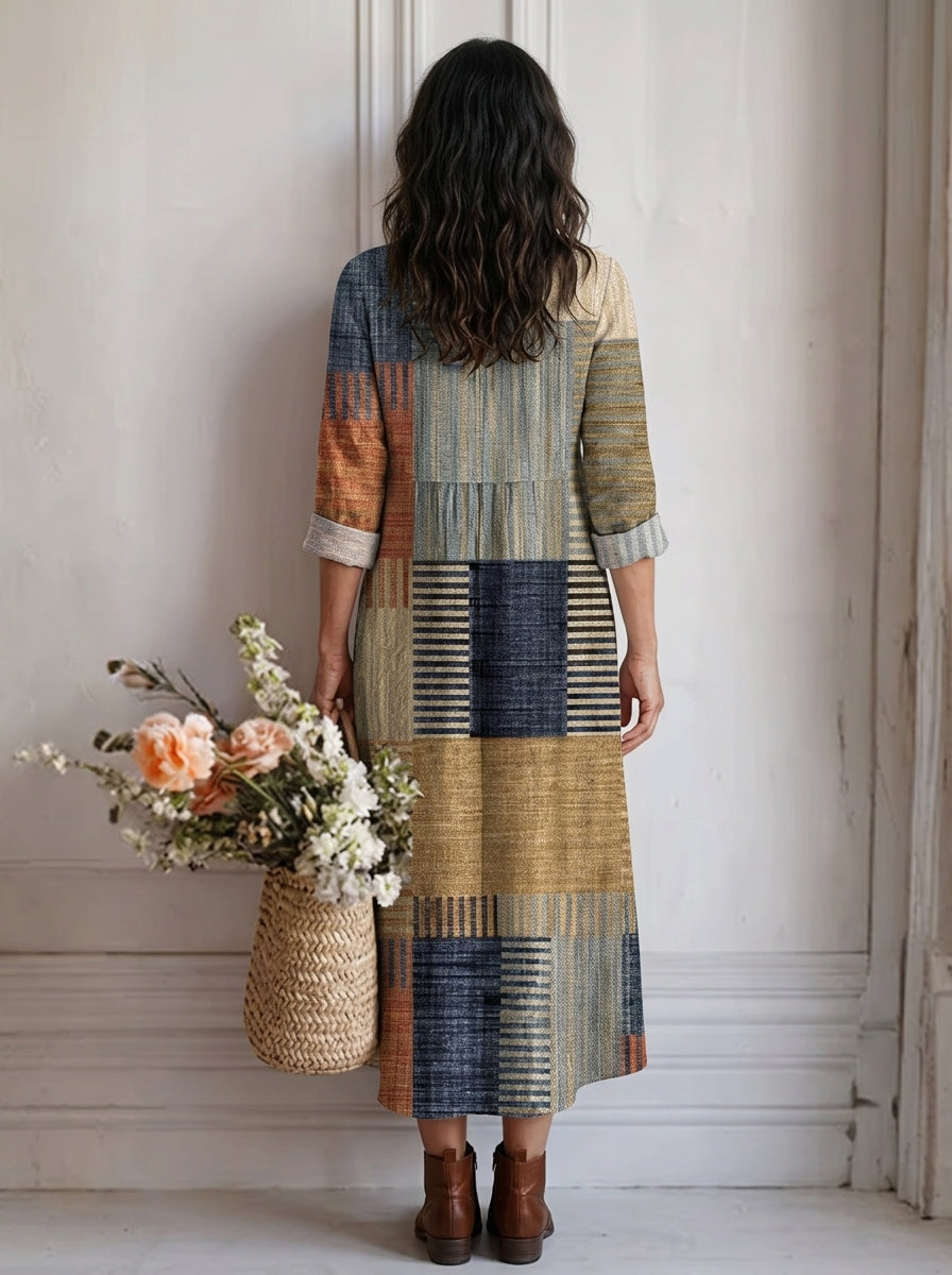ANA | VESTIDO CON ESTAMPADO ABSTRACTO