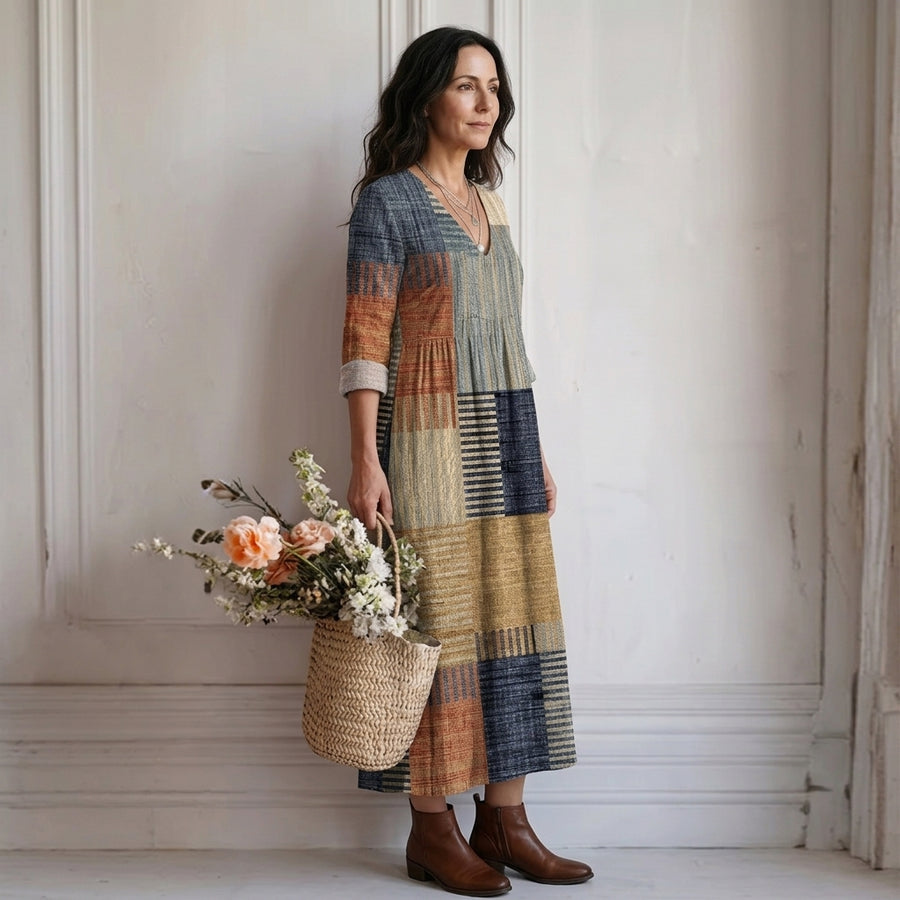 ANA | VESTIDO CON ESTAMPADO ABSTRACTO