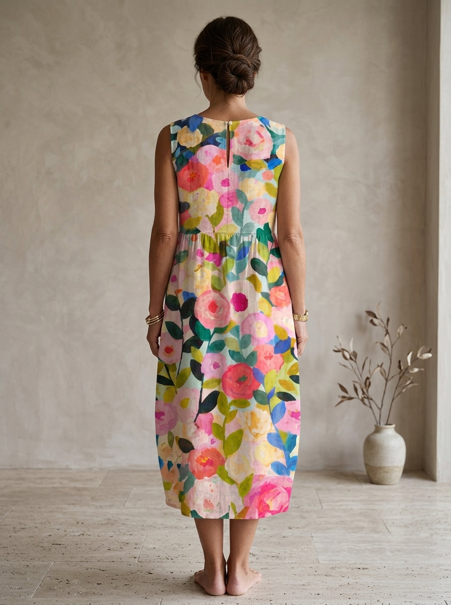 ANA | VESTIDO MIDI DE DIARIO
