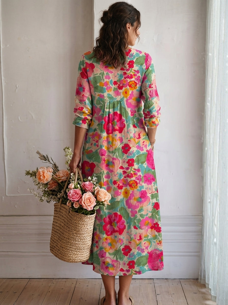 ROSA | VESTIDO ELEGANTE CON ESTAMPADO FLORAL
