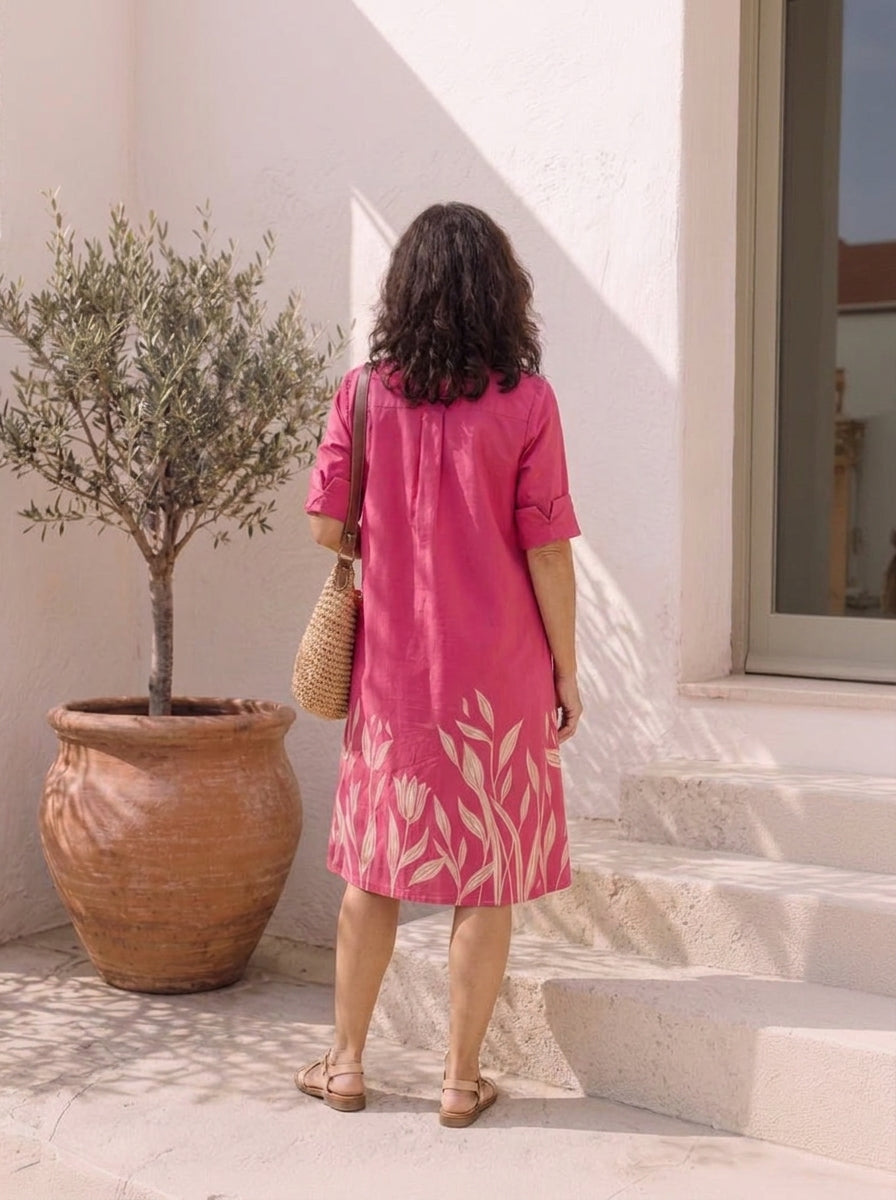 GEORGIA | VESTIDO MIDI FLORAL RELAJADO