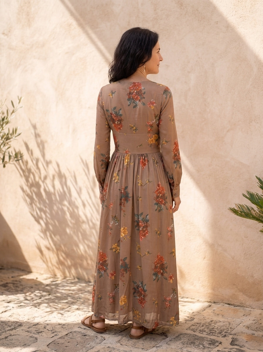 MARTINA | VESTIDO FLORAL DE MANGA LARGA