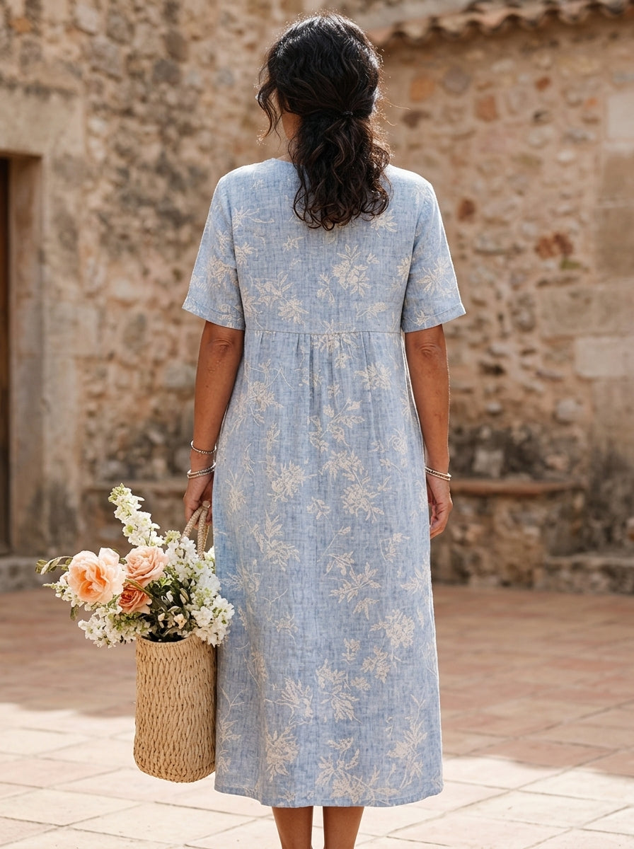 ALMA | VESTIDO ELEGANTE CON ESTAMPADO LAGUNA
