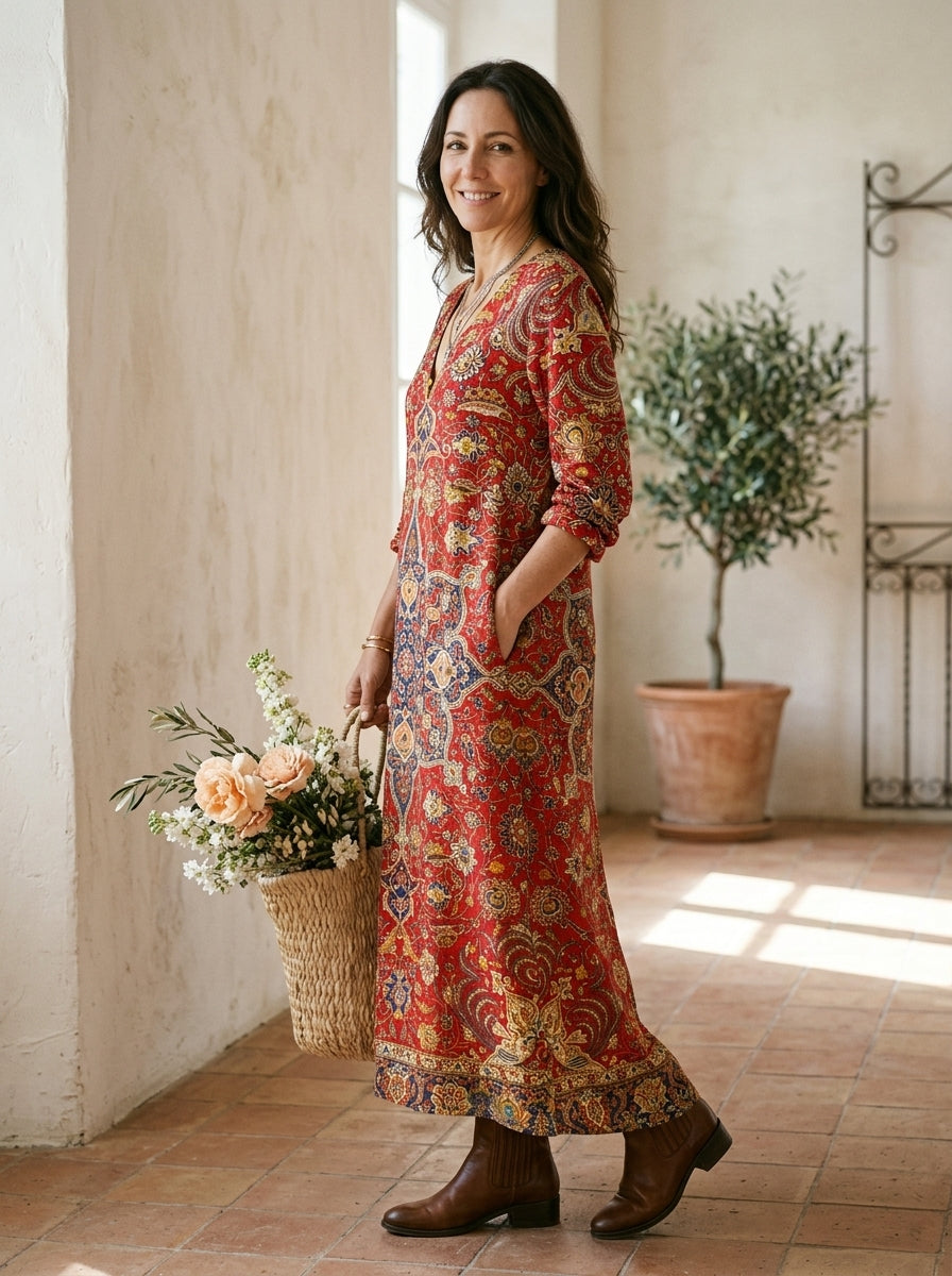 LOES | VESTIDO LARGO BOHEMIO