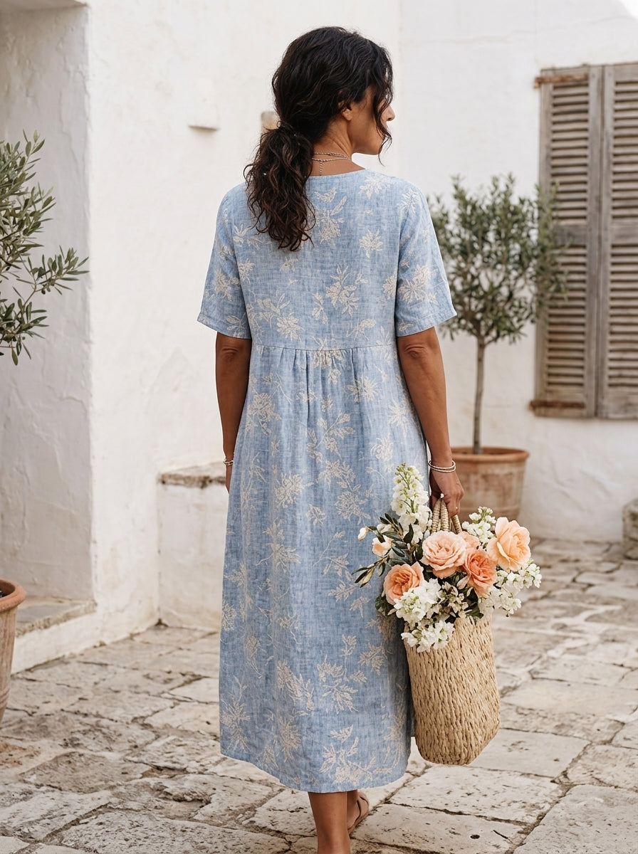 ALMA | VESTIDO ELEGANTE CON ESTAMPADO LAGUNA