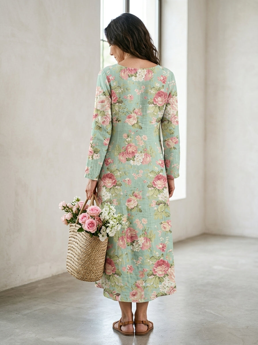 VILMA | VESTIDO CON ESTAMPADO FLORAL DELICADO