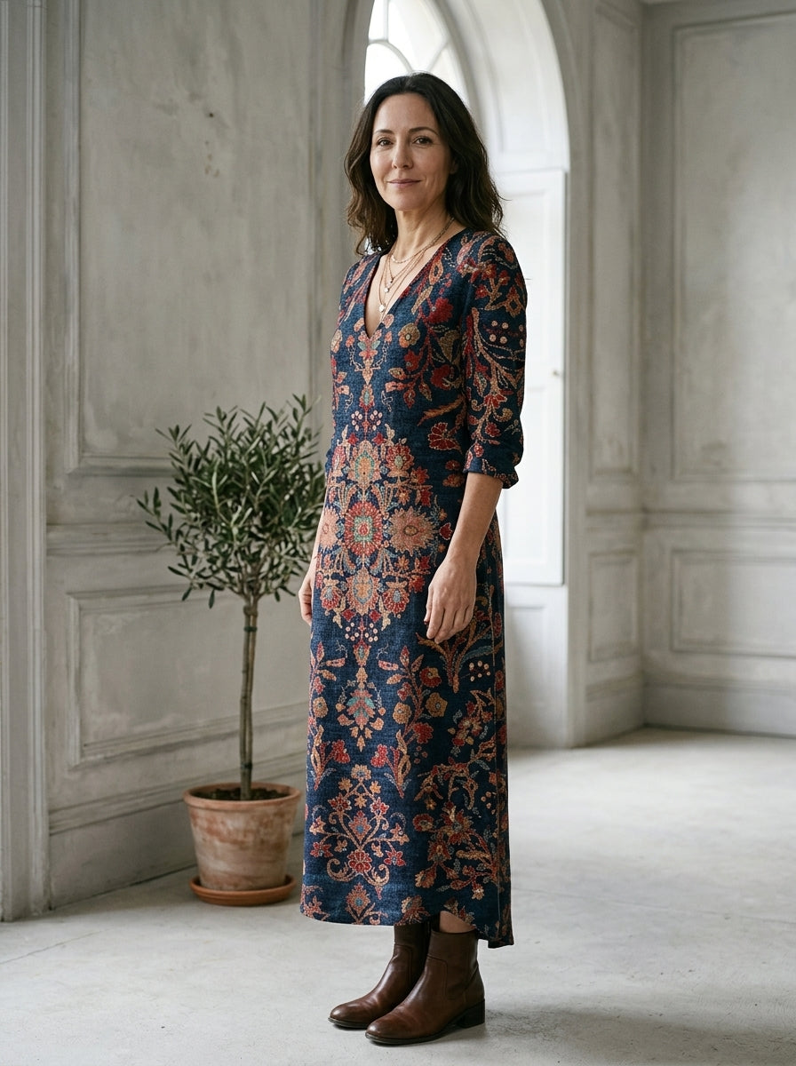 ADELA | VESTIDO CON ENCANTADOR ESTAMPADO FLORAL