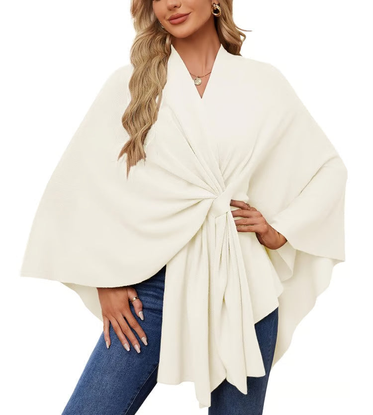 MEGAN | PONCHO DE MUJER ELEGANTE CON APERTURA FRONTAL