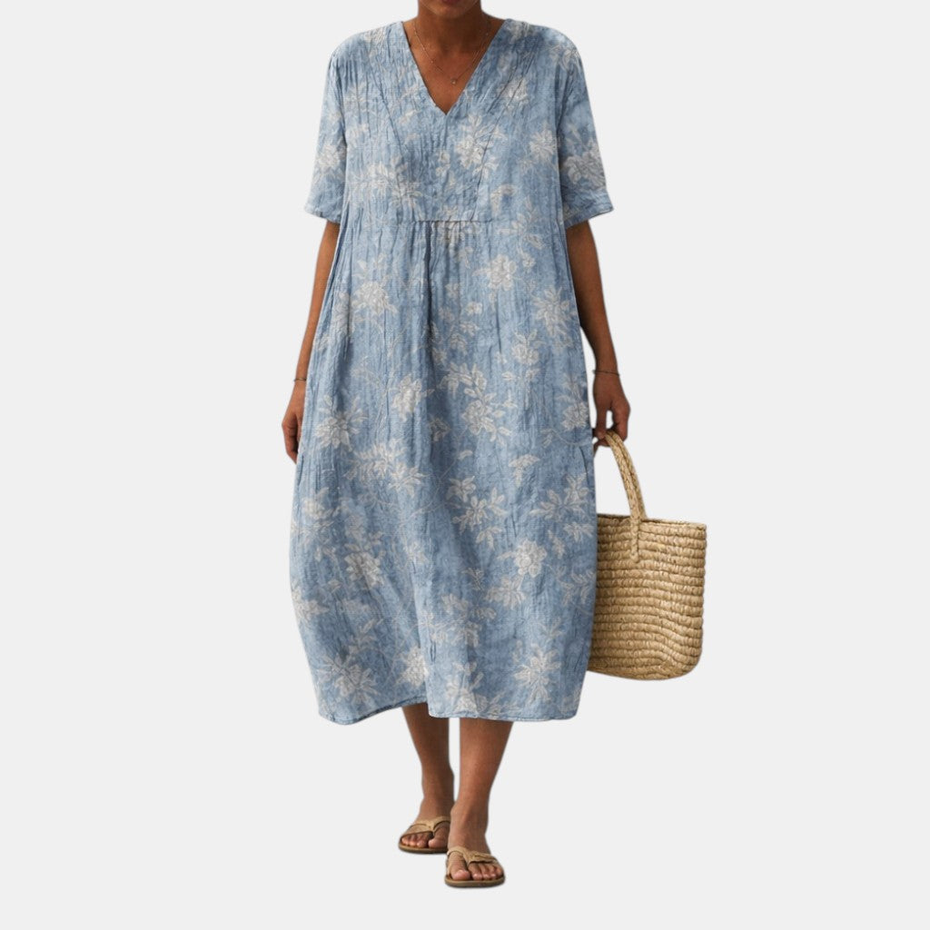 ALMA | VESTIDO ELEGANTE CON ESTAMPADO LAGUNA