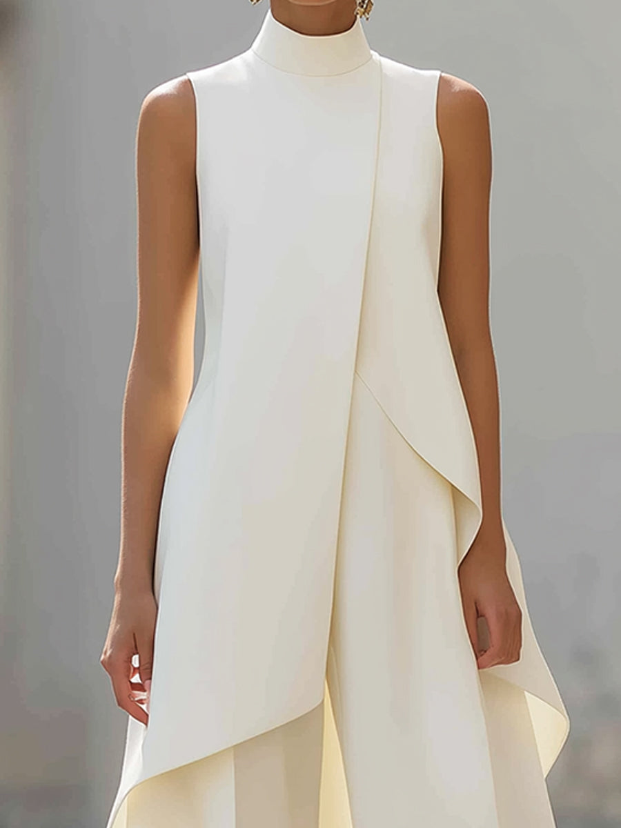 VALENTINA | CONJUNTO ELEGANTE CON TOP DRAPEADO AL CUELLO