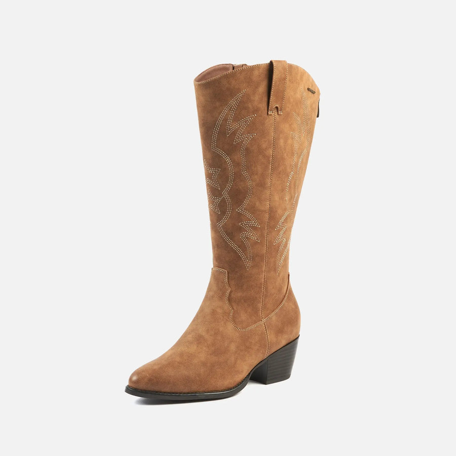 IRINA | BOTAS ALTAS DE ANTE CON TACÓN