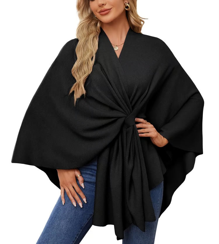 MEGAN | PONCHO DE MUJER ELEGANTE CON APERTURA FRONTAL